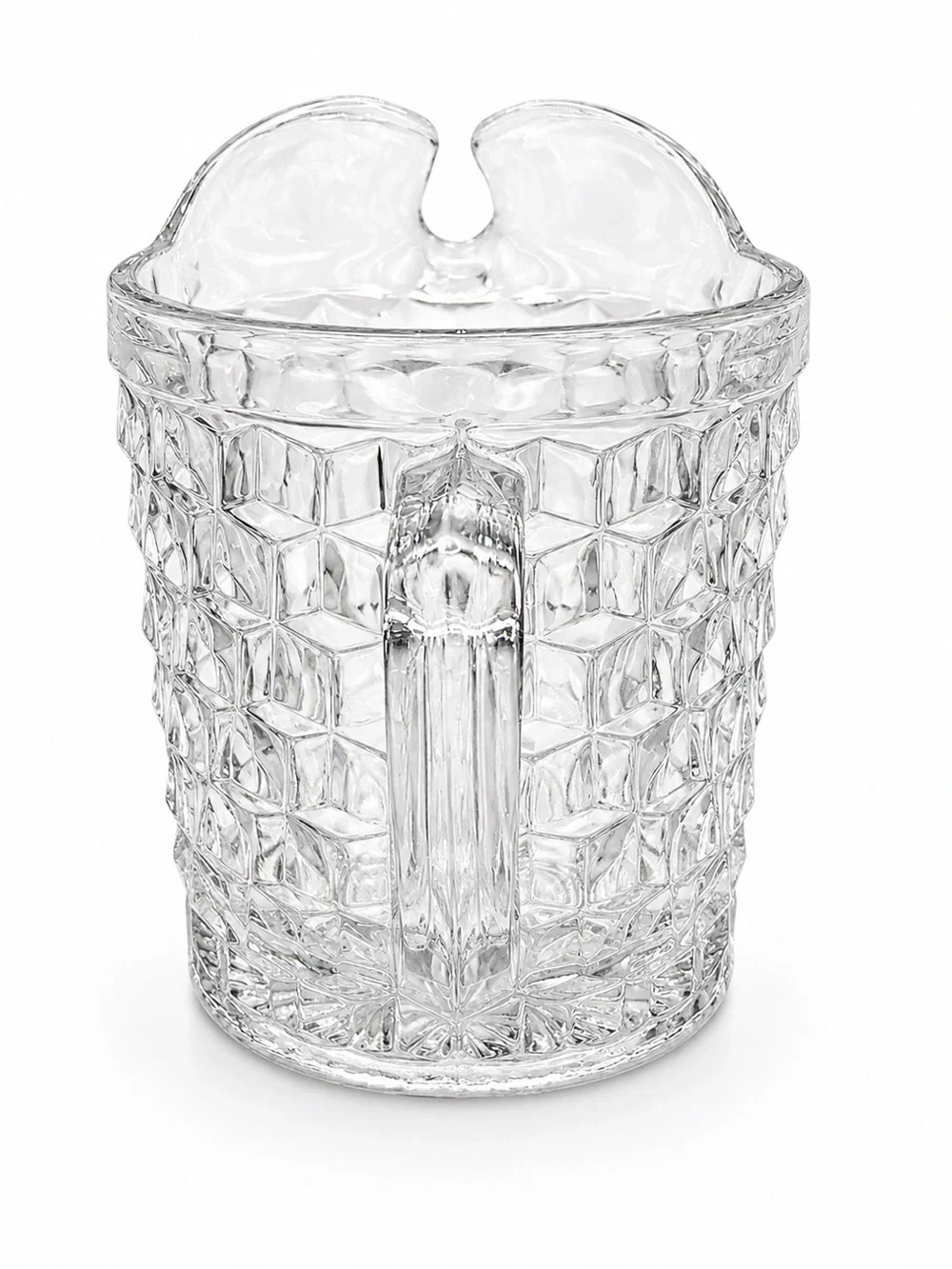 Fostoria Crystal American 8 1/4” 1/2 Gallon Flat Bottom Ice-Lip Pitcher